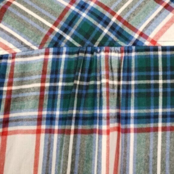 Aerie Plaid Flannel Shirt Green Red Blue Medium Outdoor Hiking Women's Size M - Picture 7 of 12